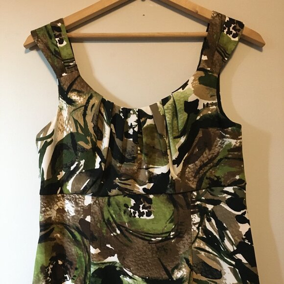 Connected Apparel Sleeveless Jungle Empress Waist Midi Dress - Picture 3 of 16